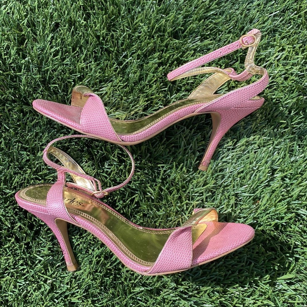 Pretty heeled sandals for special occasion